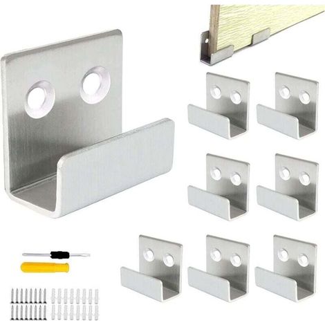 8 Pcs Crochet Mural, Inoxydable Fixation Miroir Mural Charge 50 kg pour Bain Cuisine Crochet Robuste Tuile en Cramique Cadre Photo Prsentoir (1/4)
