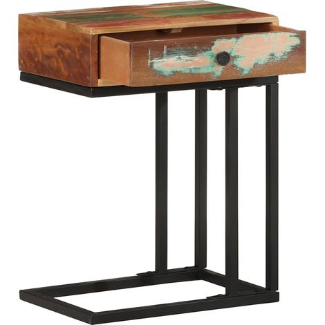 Maison Exclusive - Tavolino Laterale a Forma di U 45x30x61 cm in Legno di Recupero (1/5)