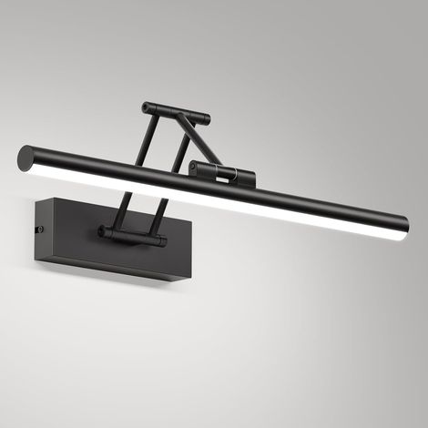 Lampe LED Miroir Salle De Bain 40cm - 12W Rotative Pliable IP44 Noir (1/5)