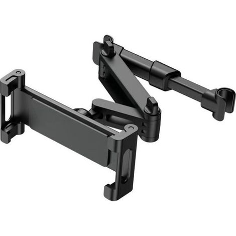 Support de tablette arrière pour voiture, réglable multi-angles, stable et flexible, noir (1/5)