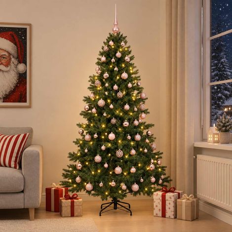 vidaXL Artificial Christmas Tree with Bauble 180 cm 300 LEDs (1/5)