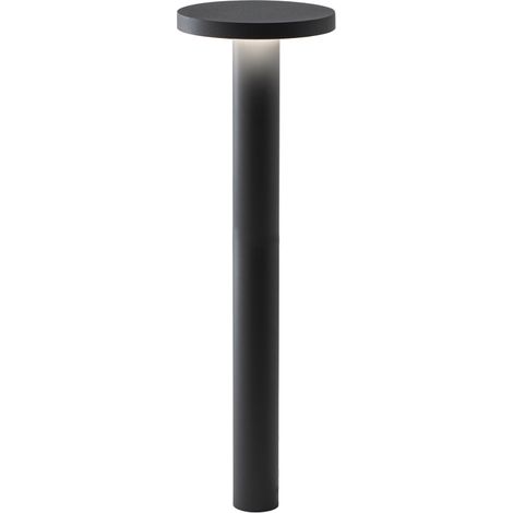 TIBERIO - Borne de sol LED 10W 4000K IP65 - Borne de jardin coloris Anthracite - Hauteur 75cm - Optique 82° - Design moderne Groupe Rossini (1/4)