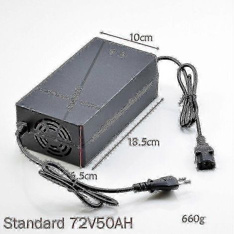 Compatible avec les batteries au plomb-acide 48V, 60V, 72V et 96V 50Ah pour tricycles électriques, vélos, scooters, quads et karts.