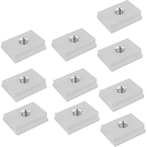 Écrou coulissant coulissant M8 t-track, écrou fendu en alliage pour outil de menuiserie, fixation à vis, 10 pièces (1/4)