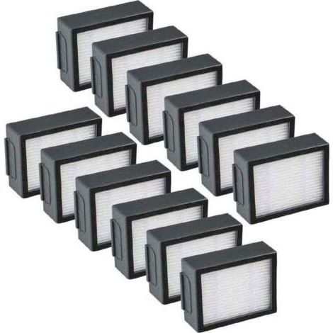 Lot de 12 filtres de rechange compatibles avec les aspirateurs robots iRobot Roomba séries E, I et J (i1, i1+, i3, i3+, i4, i5, i5+, i6, i6+, i7, i7+, i8, i8+, E5, E6, E7 et J7). (1/4)