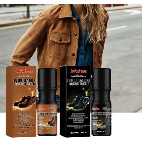 Produit d'entretien et de rénovation du daim - 100 ml (noir) pour sacs, vestes, chaussures et bottes en daim (1/5)