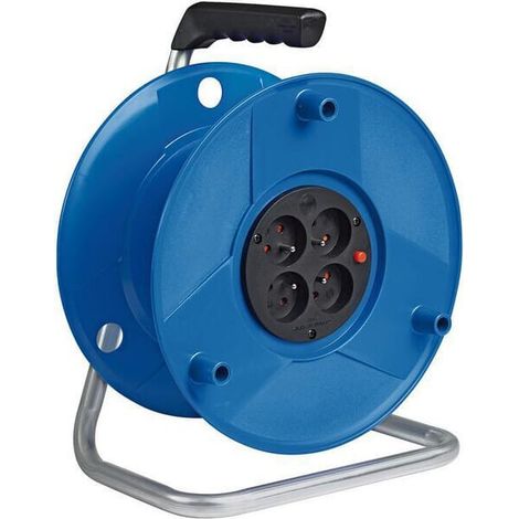 Avvolgitore elettrico vuoto Standard S con 4 prese, consegnato senza cavo