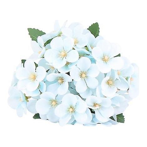 Branche de bégonia artificielle avec tige, 5 fourches, 35 têtes, pour la maison, les mariages et les fêtes, fausse pomme d'ornementbleu (1/5)