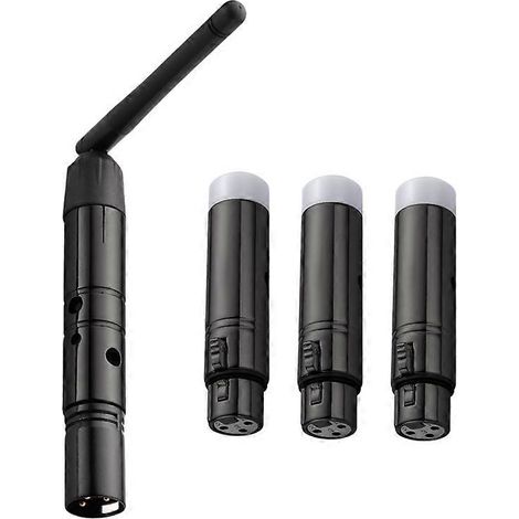 Contrôleur sans fil DMX512 2,4 GHz ISM XLR, émetteur-récepteur longue portée, éclairage DMX 1T3R pour discothèque et DJ, prise UE (1/5)