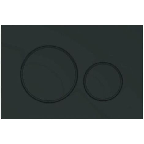 Plaque de commande WC Sigma 20 – Noir Mat – Matériau synthétique durable – Montage sans outil – Gestion efficace de l'eau-Karteo (1/2)