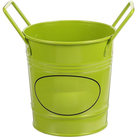 Metall Blumenkübel aus Eisen mit Henkel Grün Einzigartiges (1/5)
