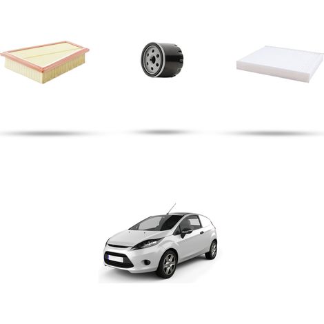 Kit tagliando 3 filtri compatibile con Ford Fiesta VI 1.6 ti-vct 88kw dal 2008 (1/5)