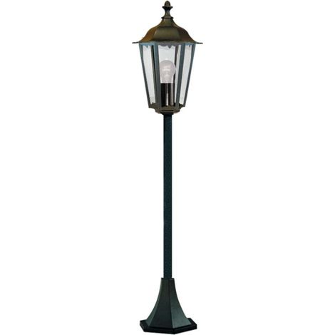 Searchlight Alex - Borne d'extérieur à 1 ampoule noire IP44, E27 (1/3)