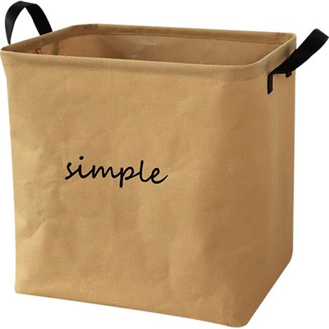 Panier de rangement pliable pour jouets et vêtements - Marron (1/5)