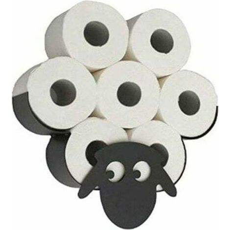 Porte-Rouleau de Papier Toilette Animal Porte-Papier Toilette Joli Animal Support Mural Chambre Porte-Rouleau de Toilette Cuisine Salle de Bain Accessoires mouton
