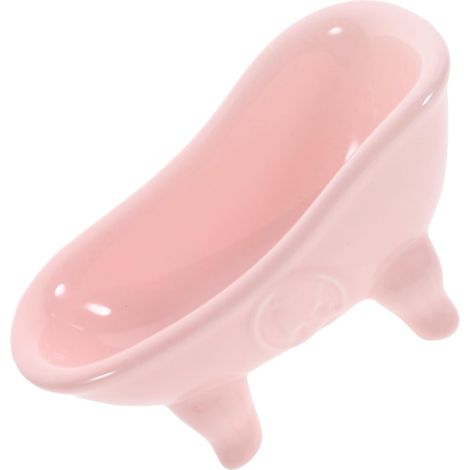 Keramik Seifenschale mit Abflussloch rosa Ablage für