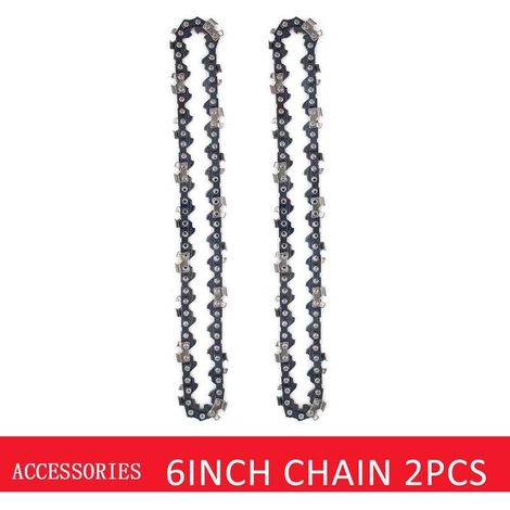 Jeu de chaînes de 2 pièces de 6 pouces pour mini scie électrique, accessoires de scie à chaîne durables de haute qualité TONCHEAN (1/5)