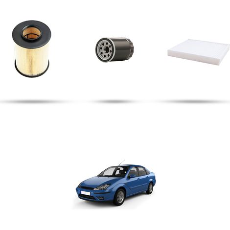 Kit tagliando 3 filtri compatibile con Ford Focus II 1.8 16V Flexifuel 92kw dal 2004 (1/4)