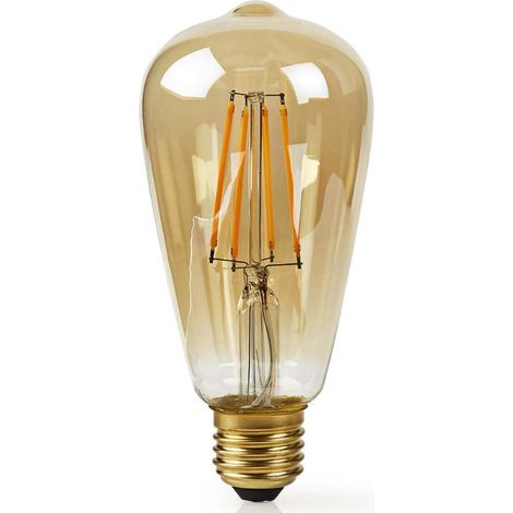 Ampoule LED Edison,1 Pièces,E27 Vintage Lampe Décorative Rétro Antique ST64 4W LED Filament Blanc Chaud pour Restaurant Bar Ampoules à Incandescence (1/4)