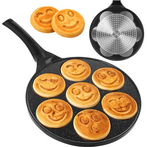 Padella antiaderente per pancake, 26 cm, compatibile con piani cottura a induzione e a gas.