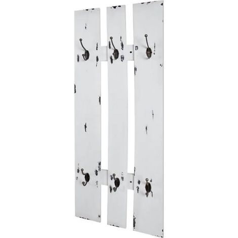 Garde-robe murale / vestiaire murale en MDF laqué blanc antique - Longueur 40 x Hauteur 100 x Profondeur 9 cm -PEGANE-