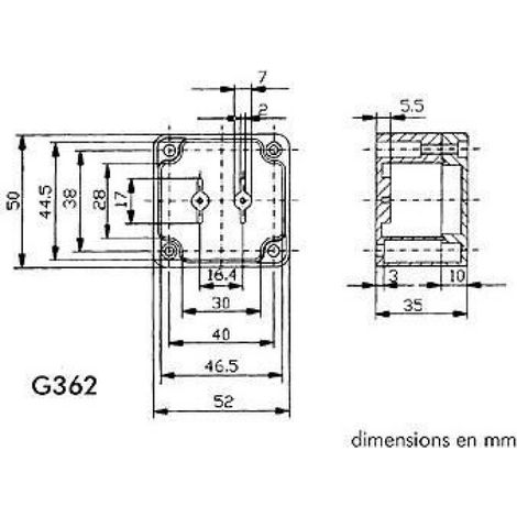 Coffret étanche en ABS - Info Games - Gris foncé - Dimensions 52x50x35mm