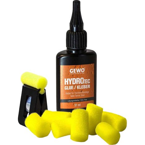 GEWO HydroTec, lösungsmittelfreier Kleber Auf Wasserbasis (ITTF-zugelassen), Colla di decking da Ping Pong Adulto, Bianco, 90 ml (1/5)