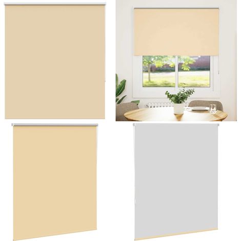 vidaXL Verdunkelungsrollo Beige 125x130 cm Stoffbreite 121,6 cm (1/5)
