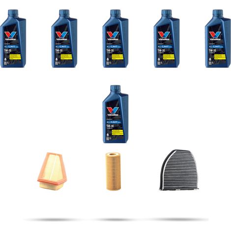 Kit tagliando 3 FILTRI e 6L OLIO compatibile con Mercedes Classe C (W204,C204,S204) C200 Kompressor 135kw Dal 2007 (1/5)