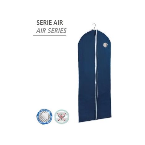 Housse à vêtements WENKO Air 150 x 60 cm bleu 4 pièces avec zip housse de rangement respirante housse de protection vêtements housse de transport vêtements sac de rangement pour vêtements (1/5)