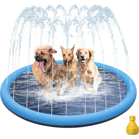 Hundepool 170cm Sprinkler Matte Wasserspielmatte Rutschfest. (1/5)