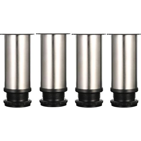 4 Pieds Rglables - Hauteur 120 Mm, Pieds De Meuble Pais, Hauteur Rglable 0-15 Mm, Pieds De Table, Pieds De Meuble, Acier Inoxydable Bross - Vis En (1/5)