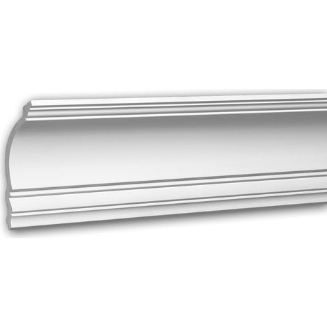 Eckleiste Profhome 650108 Deckenleiste Stuckleiste Zierleiste Neo-Klassizismus-Stil weiß 2 m