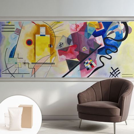 Papier peint avec colle pour décoration moderne de salon chambre à coucher cuisine et bureau Facile Abstraction colorée 250x104 cm (1/5)