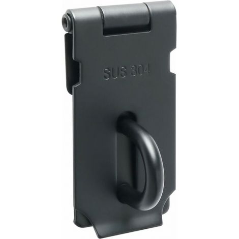 3 Inch Door Lock Padlock Clasp Hasp Door Latch with Screws for Door, Furniture, Cabinet, Drawer, Cupboard and Garden, Stainless Steel Matte Black Finish (1/5)