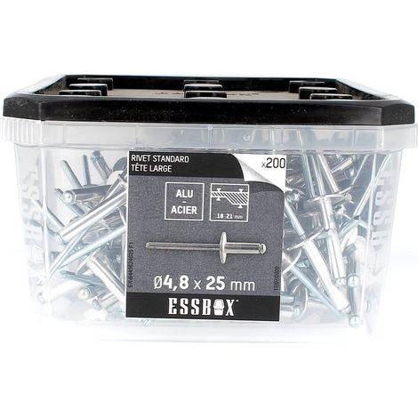 ESSBOX de 200 Rivets TL 4.8X25 Alu/Acier