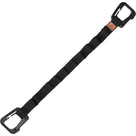 Corde d'accrochage camping multifonction 2m noire, sangle de rangement portable avec crochets pour tente, jardin extérieur, équipement de suspension. (1/5)