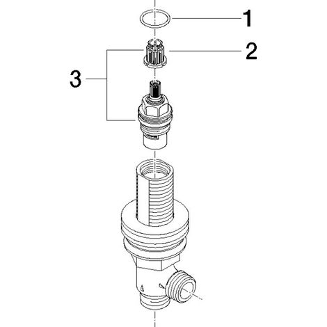 Dornbracht 9017110403190 robinet d'arrêt latéral pièces de rechange (1/3)