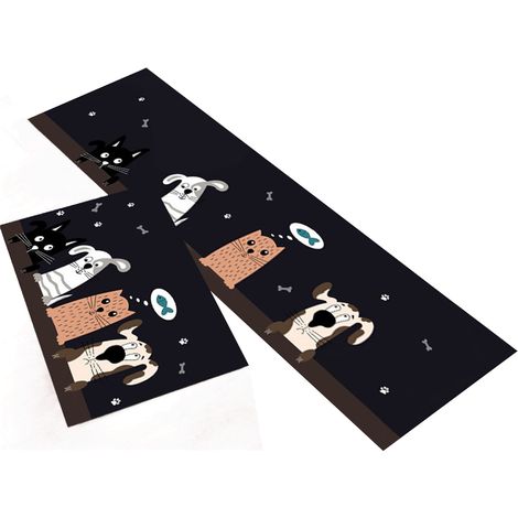 Tapis de cuisine tapis de salle de bain tapis debout anti-dérapant Polyester porte d'entrée tapis tapis de sol QYSC-204 40 X 120 cm. (1/5)
