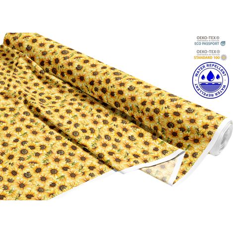 TISSUS DÉCORATIFS D'EXTÉRIEUR OXFORD - Motif petits tournesols I DR282 (1/5)