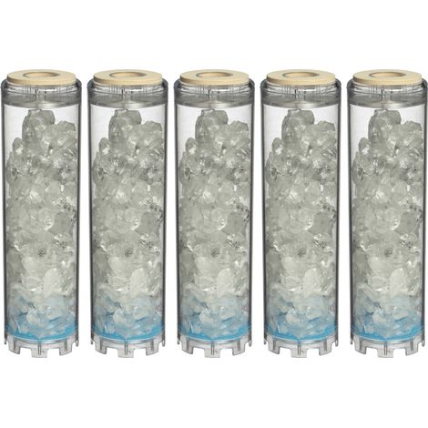 Apic – Pack de 5 cartouches anti-calcaire 9" 3/4 – Cristaux de polyphosphate – Protection contre l’entartrage – Compatible systèmes filtration (1/3)