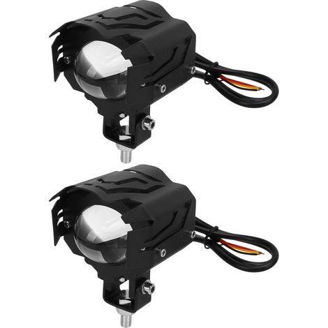 Projecteur LED 60 W (2 pièces) pour moto, 12 à 85 V, lentille bicolore, feux de route pour éclairage extérieur (1/5)
