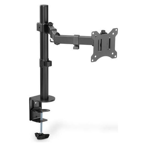 Soporte para monitor Digitus, Abrazadera de mesa, 1 monitor - Hasta 32", Hasta 8 kg - VESA 75 x 75, 100 x 100 - Negro (1/4)