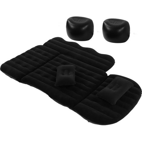 Matelas Gonflable Multifonction avec Pompe Électrique, Lit de Voyage Flocké pour Voiture (1/5)