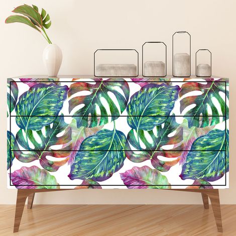 Stickers meuble - Motif Tropical - 20 x 40 cm - Adhésif MAT (1/3)