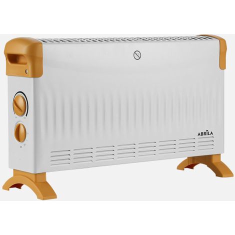Convector Kevin 2000w Blanco/ocre 3pot. Termostato Reg. Funcion Turbo Control Temp.proteccion.32,5x53,5x17cm