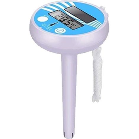 Solar-powered floating pool thermometer with LCD screen – Temperature range 0 to 50°C – For swimming pools, spas, and aquariums (1/5)