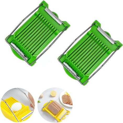 Cortador de alimentos multifuncional de acero inoxidable: apto para carne, queso, kiwis, fresas, plátanos, huevos duros y más (1/5)