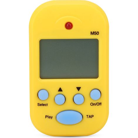 M50 Métronome Clip Numérique Mini Beat Tap Tempo Instrument de Musique (Jaune) (1/5)