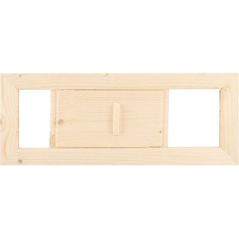 Ventilation, Ventilation de Grille de Ventilation réglable en Bois, Rectangle en Bois, Accessoire Sauna pour hammam Imperméable et Facile à Nettoyer pour Sauna et hammam (1/5)